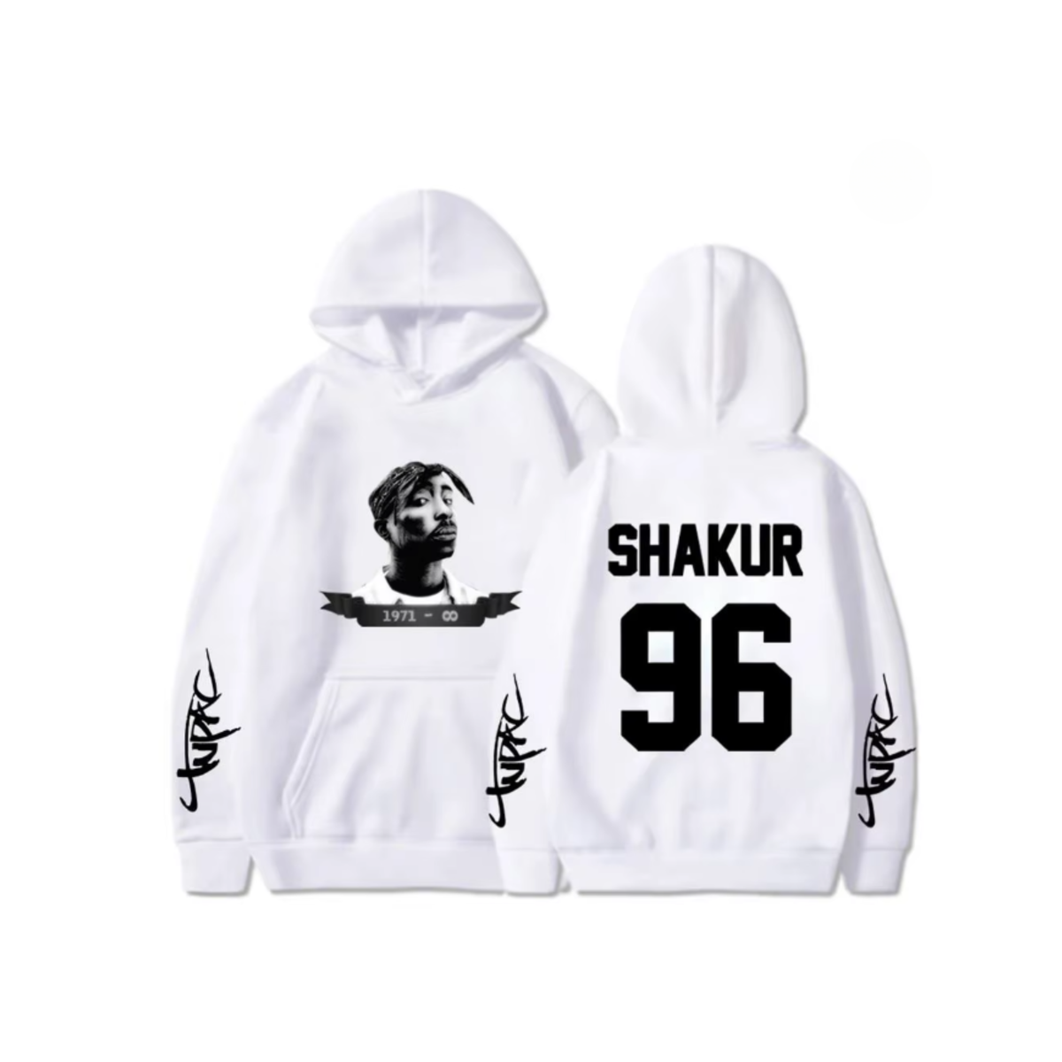 Tupac Hoodie White